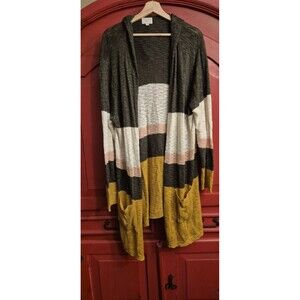Ultra Flirt Plus 3X Hooded Cardigan Sweater Gold Pink Khaki Ivory Long Sleeve